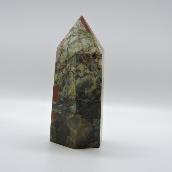 African Bloodstone - Natural Crystal - 6 Sided 4.25" Tower - Picture 1 of 9